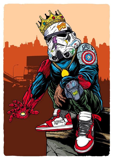 Hypebeast Stormtrooper In 2021 Swag Cartoon Swag Art Superhero