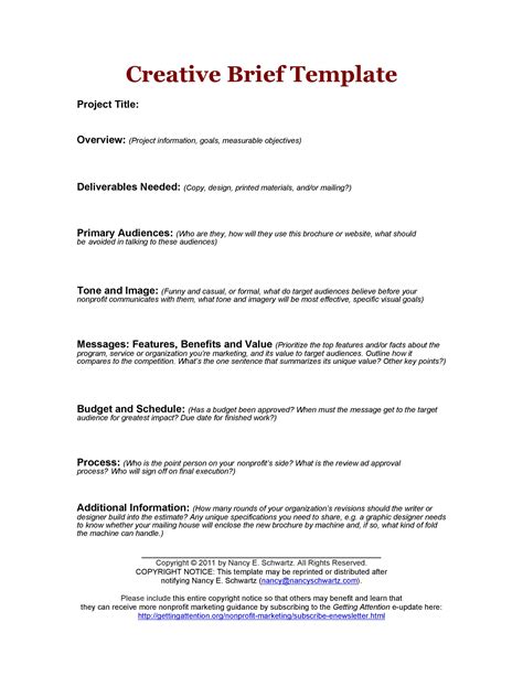 50 Useful Design Brief Templates Free Creative Brief Templatelab
