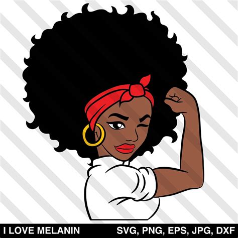 Strong Black Woman Afro Svg I Love Melanin