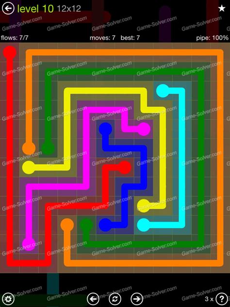 Flow Extreme Pack 12x12 Level 10 Game Solver