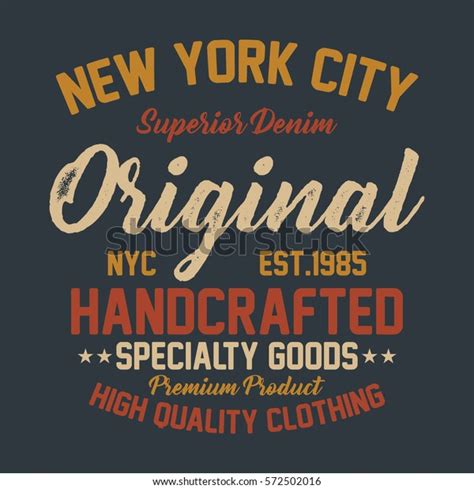 New York City Superior Denim Original Handcrafted Typography T Shirt