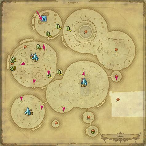 Ffxiv Locations Of All The Aether Currents In Elpis Millenium