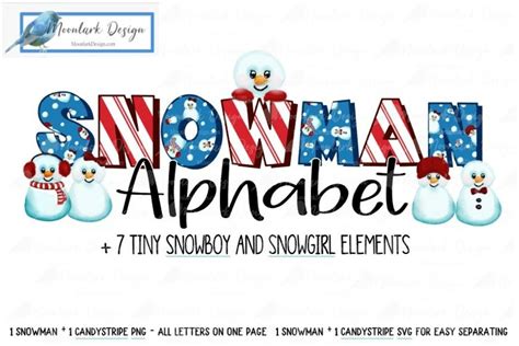 Snowman Alphabet Pack Letters And Elements