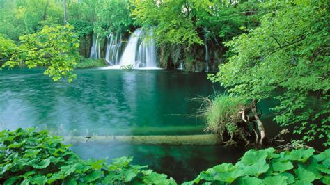 Landscapes Croatia Lakes Waterfalls National Park Plitvice 1920x1080