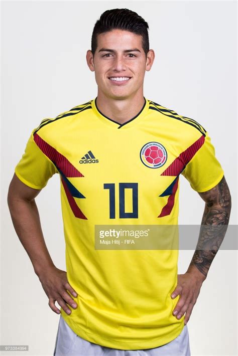 James Rodriguez Of Colombia Poses For A Portrait During The Official