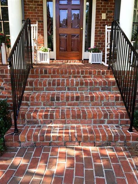 Create A Traditional American Entrance To Your Brick Home With A Classic Brick Stairway Brick