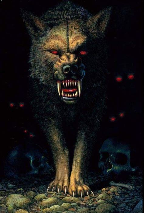Demon Wolf By Chris Hiett Demon Wolf Anime Wolf Werewolf Art