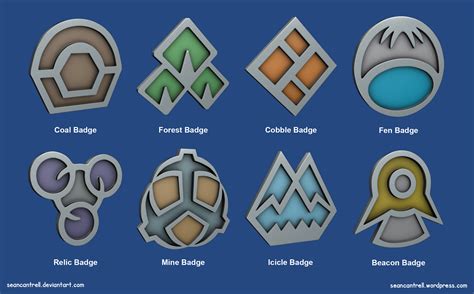 Pokemon Badges Sinnoh League By Seancantrell On Deviantart