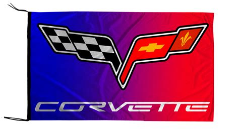 Chevrolet Corvette C6 Landscape Blue And Red Flag Banner 5 X 3 Ft 150