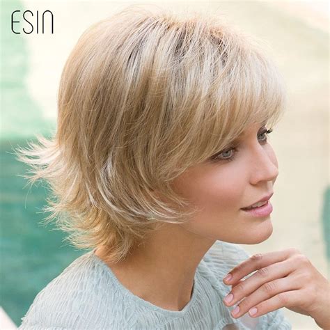 Esin Short Hair Wig Pixie Cut Natural Wavy Fluffy Layered Wigs With