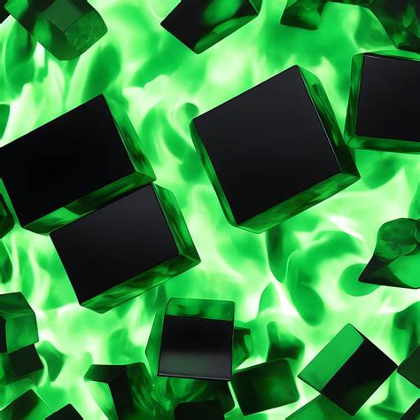Hd Wallpaper Green Cube Fire Wallpaper Flare