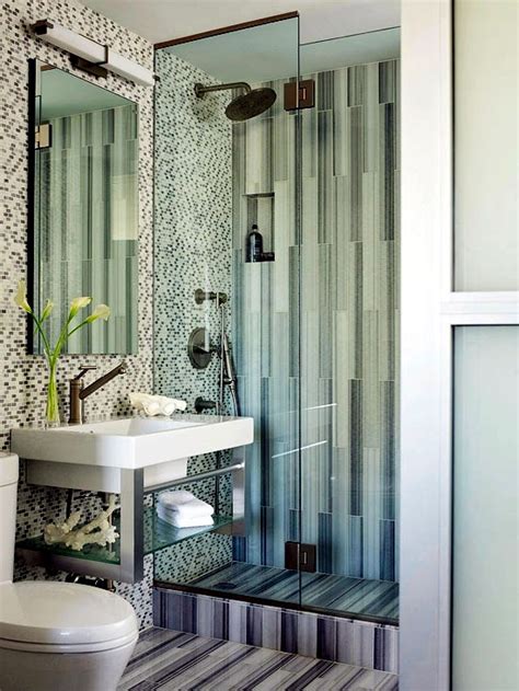Playful patterns are set to be a big trend for bathrooms with no exception being spared for smaller rooms. Ideas for bathroom tiles, variety of designs and tips for ...