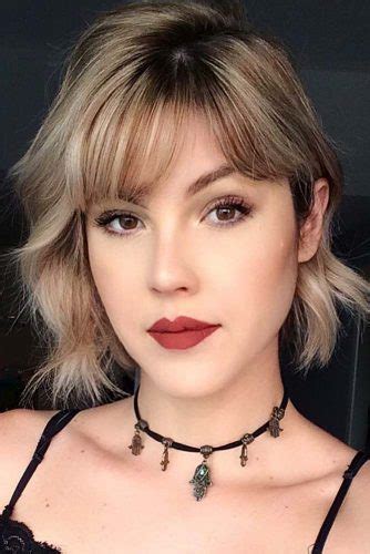Check out the hottest bangs for what are the trendiest short bang styles for women in 2021? short-hairstyles-with-straight-bangs-picture2 - Hairs.London