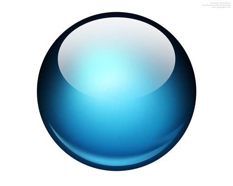 Glossy Ball Blue Icon Png Transparent Background Free Download 13469