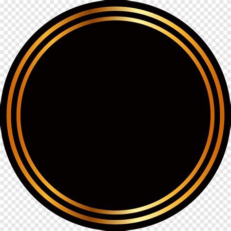Round Black And Brown Logo Circle Area Yellow Golden Circle