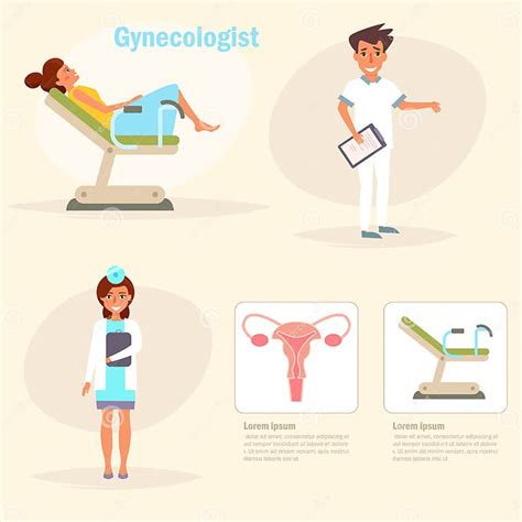 Gynecologist Vector Cartoon Stock Vector Illustration Of Beautiful