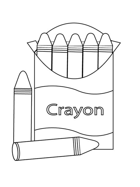 Easy Crayon Coloring Page Free Printable Coloring Pages For Kids