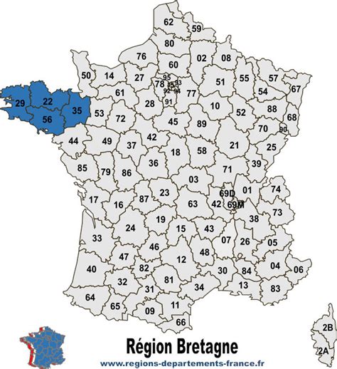 Région Bretagne Localisation Carte Et Départements