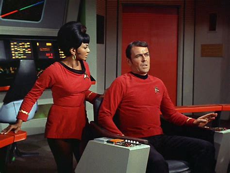 Scotty And Uhura On The Bridge Star Trek Episodes Star Trek Star