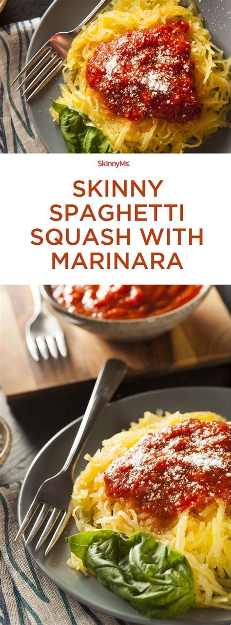 Skinny Spaghetti Squash With Marinara Recipe Healthy Dinner Squash