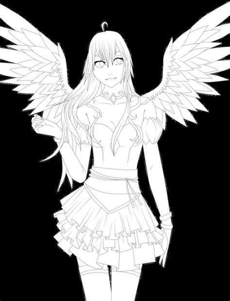 Lineart Angel By The Searching One On Deviantart Angel Deviantart