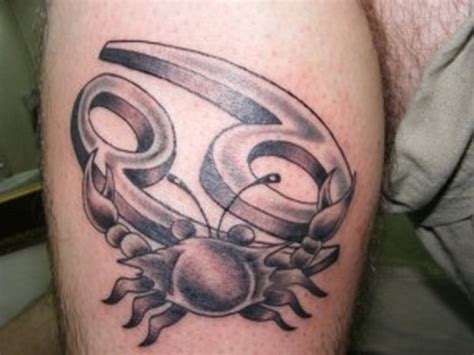 When illustrated, the taurus symbol is a round circle topped by a squiggly u shape to form the appearance of a bullhead with horns, which make great taurus. Zodiac cancer tattoo designs on leg - Tattoos Book - 65 ...
