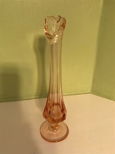 Pink Depression Glass 9 Bud Vase Antique Price Guide Details Page