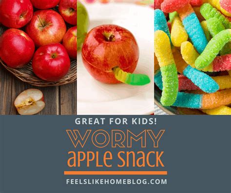 Wormy Apple A Creative Healthy And Fun Afternoon Snack For Kids
