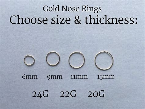 Buy Gold Nose Ring 20 Gauge Nose Ring 22 Gauge Nose Ring 24 Gauge