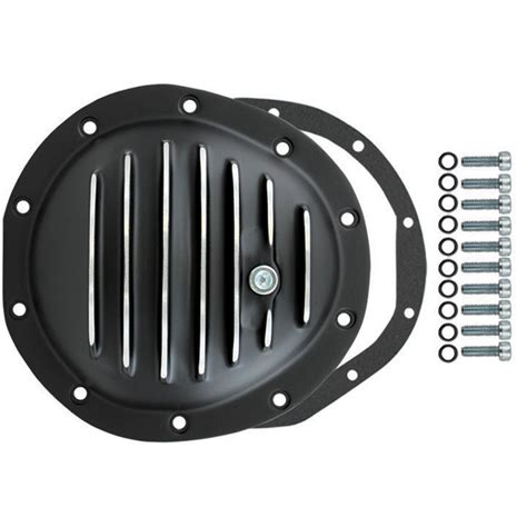 Black Aluminum Finned Chevy Gm 10 Bolt Diff Differential Cover Truck 77