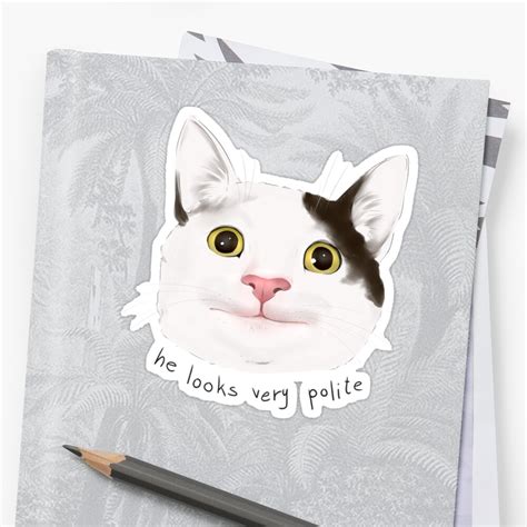 Ver más ideas sobre memes politicos, memes, chistes. "He looks very polite - Polite Cat Meme / Catto Dank Meme " Sticker by sassylin | Redbubble