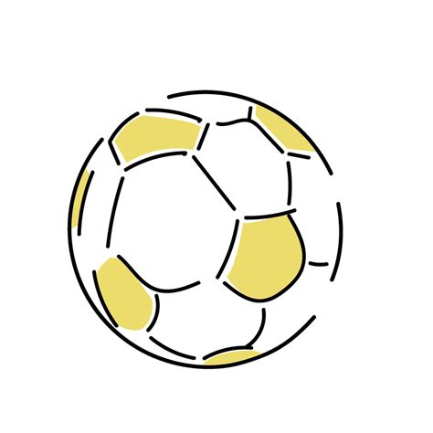 サッカーボールのイラスト | Loose Drawing