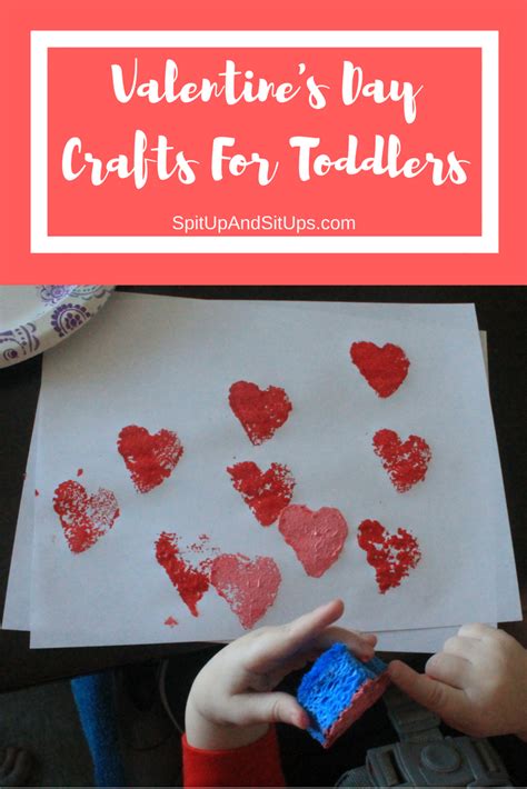 One of the easiest activities for your toddlers is to give a thick paper rolled and folded in such a way that when one end is dipped in color and printed on a piece of paper should. Easy Valentine's Day Crafts For Toddlers - Spit Up and Sit Ups
