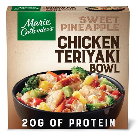 Marie Callenders Frozen Meal Sweet Pineapple Chicken Teriyaki Bowl