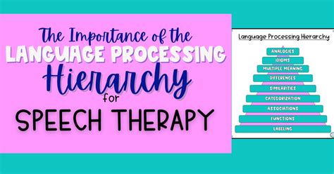 Language Processing Hierarchy And Speech Therapy Goals — Slp Madness