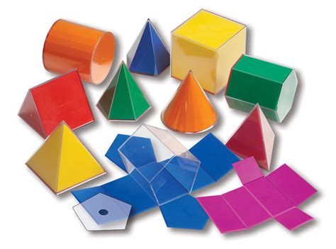 Buy Edxeducation 2d3d Geometric Solids Set Of 12 Multicolored Shapes