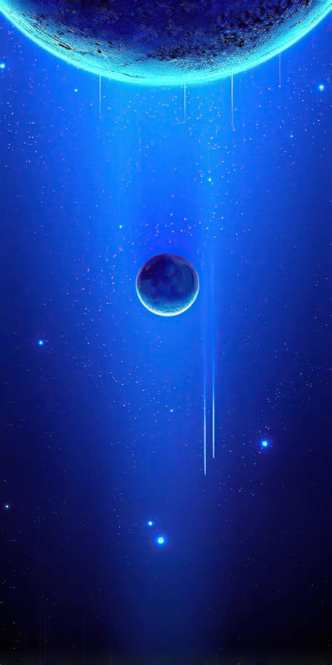 1080x2160 Nebula Space Planet Blue Art 4k One Plus 5thonor 7xhonor