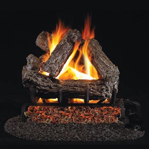 Peterson Real Fyre 16 Inch Rustic Oak Gas Log Set With Vented Natural