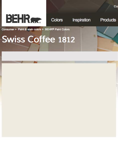 All the colours i use are included in my swiss coffee paint guide. Behr swiss coffee Nursery | Behr paint colors yellow ...