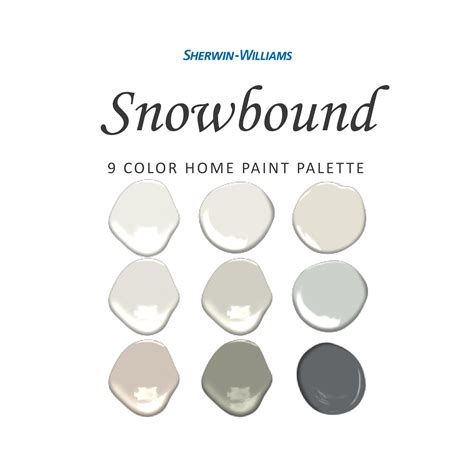 Sherwin Williams Snowbound Paint Color Palette Snowbound Undertone
