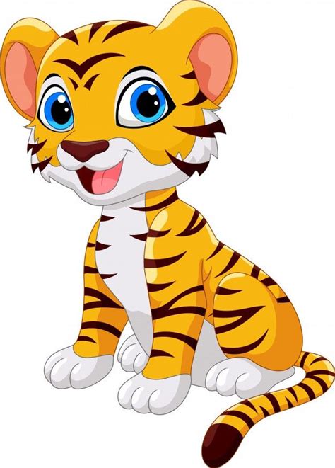 Premium Vector Cute Tiger Cartoon Tigre Desenho Desenho Animado