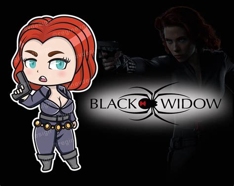 Black Widow Superhero Clipart For Kids