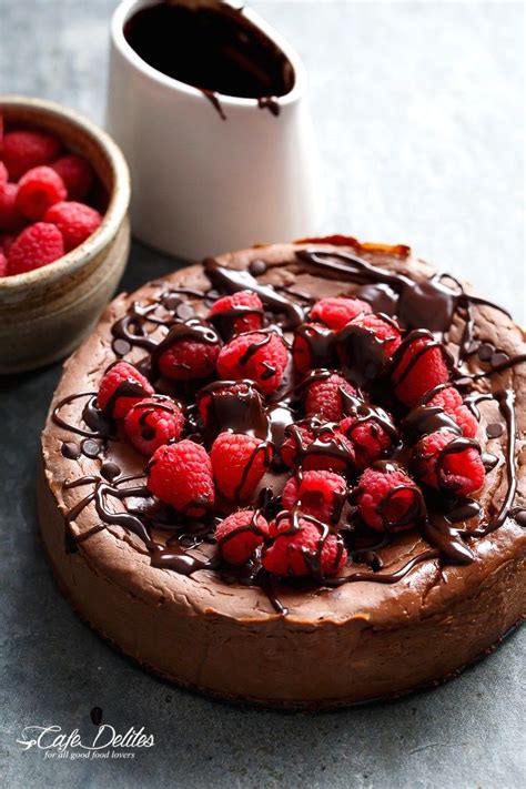 All of them are sugar free, gluten free and taste incredible. Crustless Chocolate Raspberry Cheesecake (Low Carb + Low Fat) | Healthy Desserts | Chocolate ...