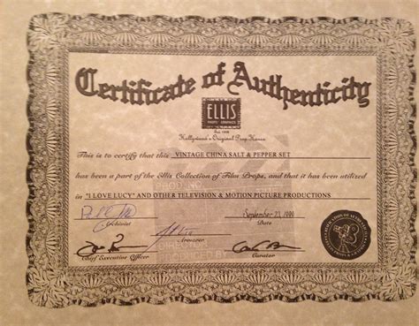 Revisiting Ellis Props And Graphics Certificates Of Authenticity Coas