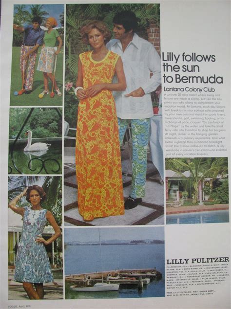 Vintage The Lilly Print Ad From Vogue April 1975 Lilly Pulitzer