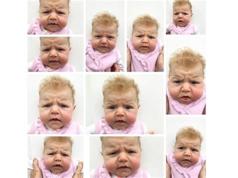 Grumpy Baby This Babys Grumpy Expressions For Passport Photos Sum Up