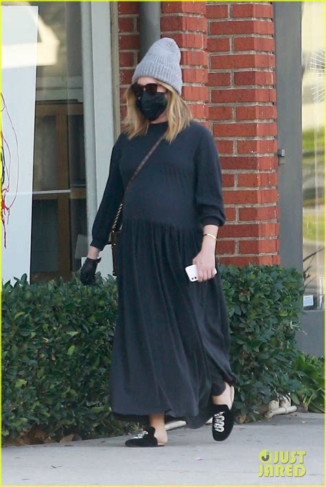 Photo Ashley Tisdales Dresses Baby Bump In All Black Photo