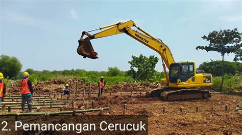 Proses Pemasangan Pondasi Cerucuk Bambu Youtube