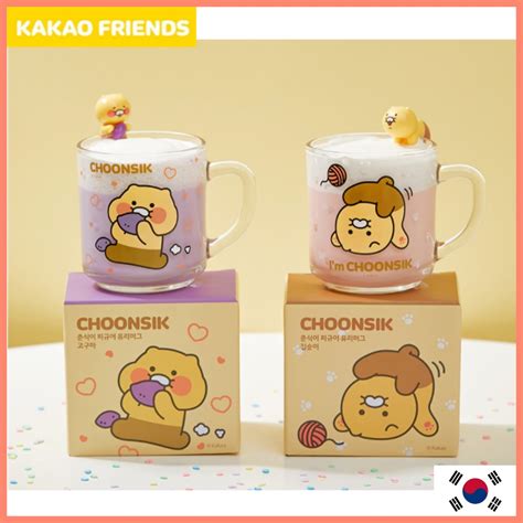 Kakao Friends Choonsik Glass Mug 305ml Kakao Friends Mug Kakao