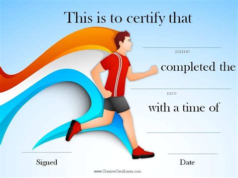 Running Certificate Templates Free And Customizable
